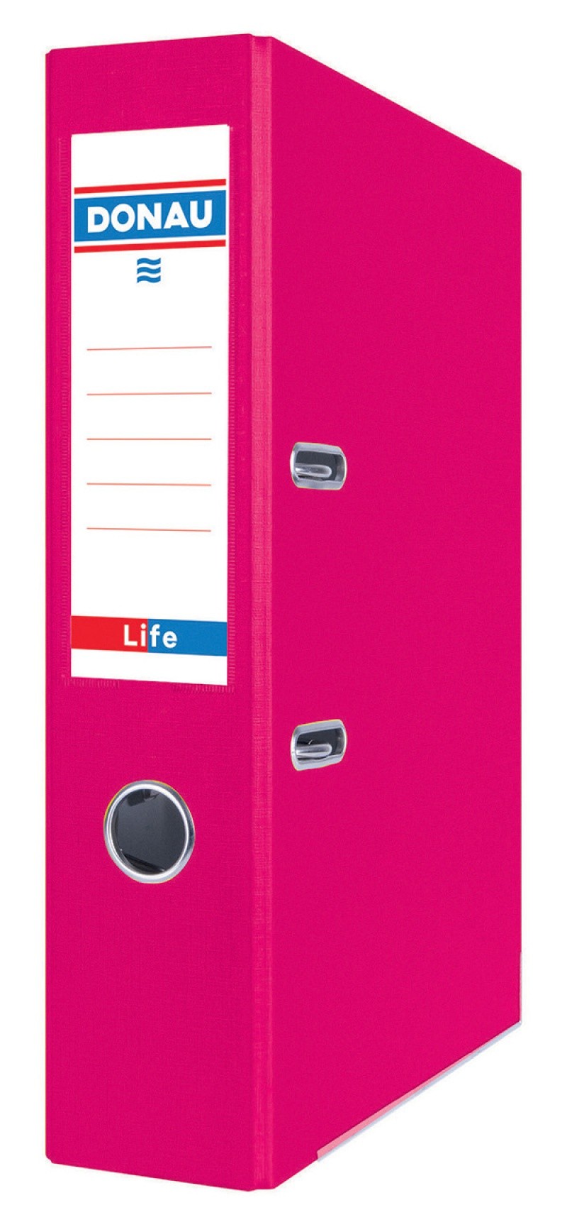 LEVER ARCH FILE 7,5 CM, DONAU LIFE, GLOSSY NEON, PINK