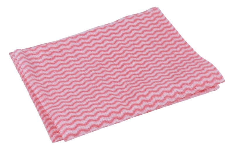 ALL-PURPOSE CLOTHS, VISCOSE 70%,DONAU HOME, FOLDED, WAVE,  30X40 CM,PINK ,100 PCS