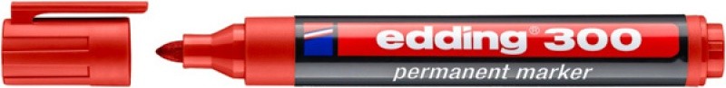 პერმანენტ მარკერი EDDING A8 E-300, 1.5-3მმმ, წითელი