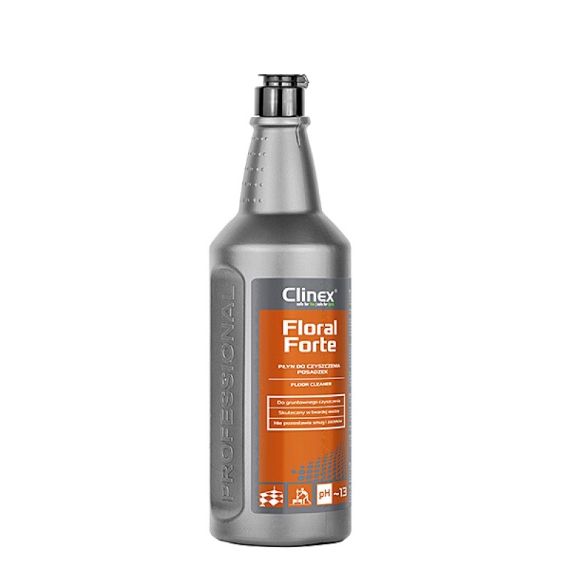 იატაკის ძლიერი საწმენდი (კონცენტრატი) CLINEX FLORAL FORTE (1 ლტ) (კერამიკული ფილები, ბეტონი, ლინოლიუმი და სხვა წყალგამძლე ზედაპირებისთვის)