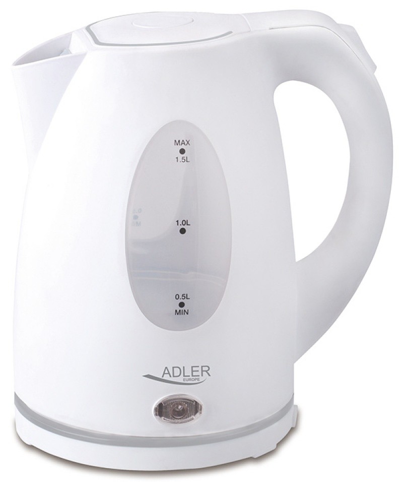 ელექტრო მადუღარა/ჩაიდანი ADLER 1207 1.5L 2000W, თეთრი