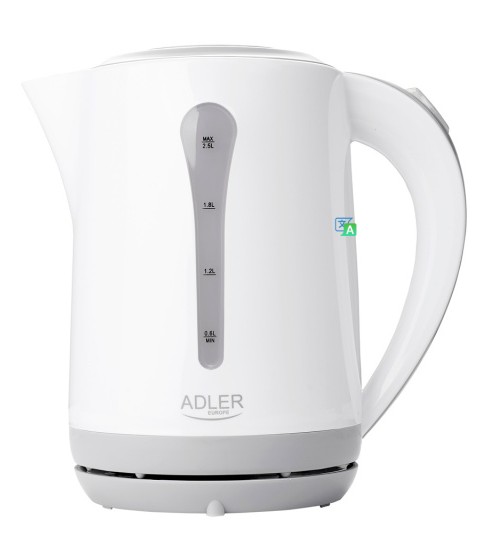 ელექტრო მადუღარა/ჩაიდანი ADLER 1244 2.5L 2200W, თეთრი