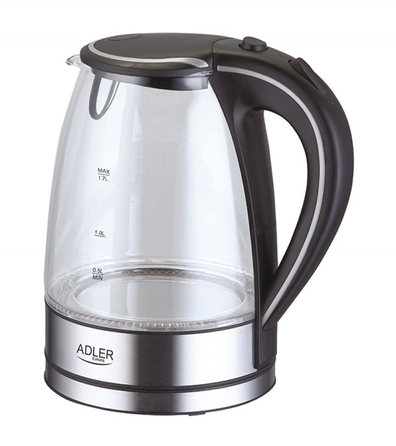 ელექტრო მადუღარა/ჩაიდანი ADLER 1225 1.7L 2000W, გამჭვირვალე