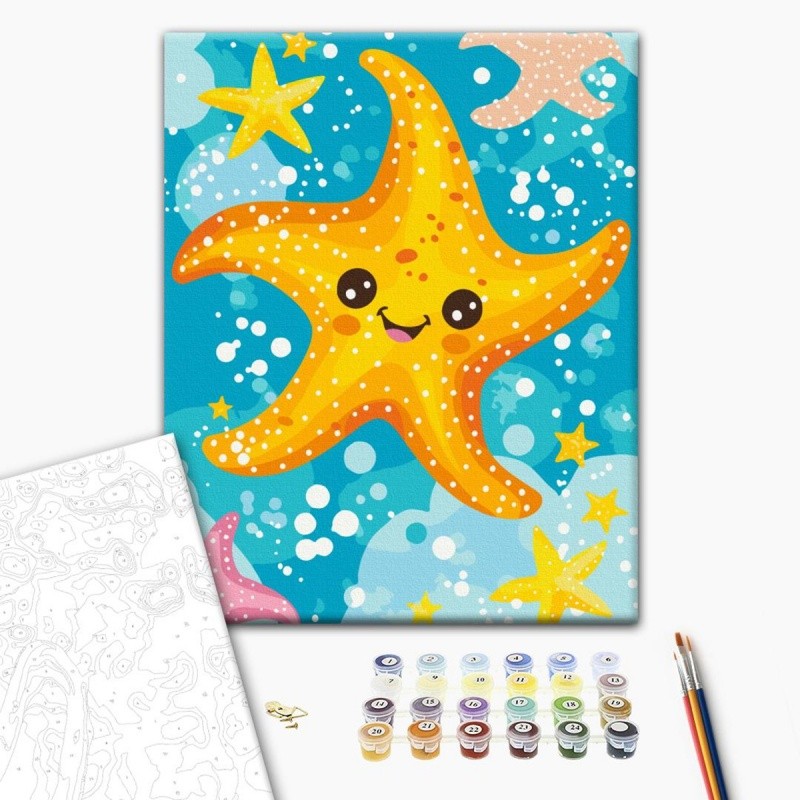 აკრილის გასაფერადებელი ტილო - STARFISH, 30x40სმ, 1ც