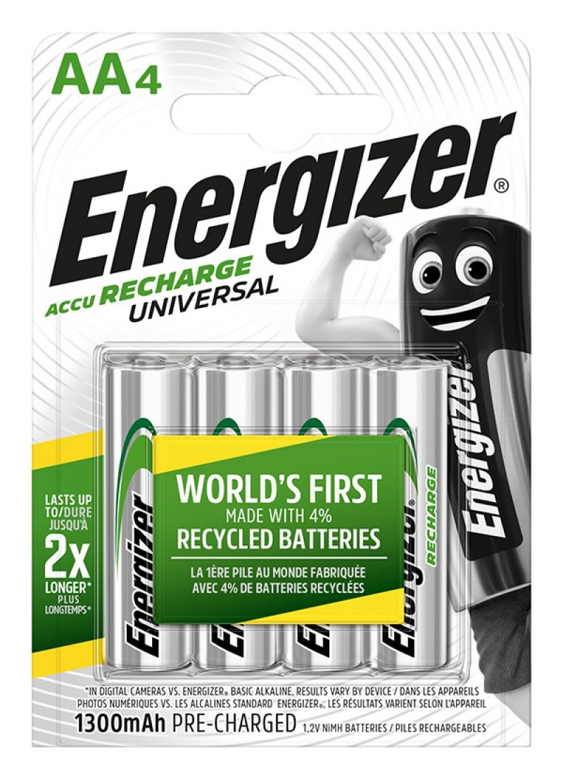 RECHARGEABLE ENERGIZER AA UNIVERSAL /4 PCS