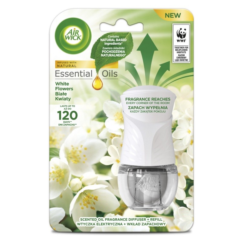 AIR WICK, ELECTRIC AIR FRESHENER, SET, 19ML, WHITE FLOWERS