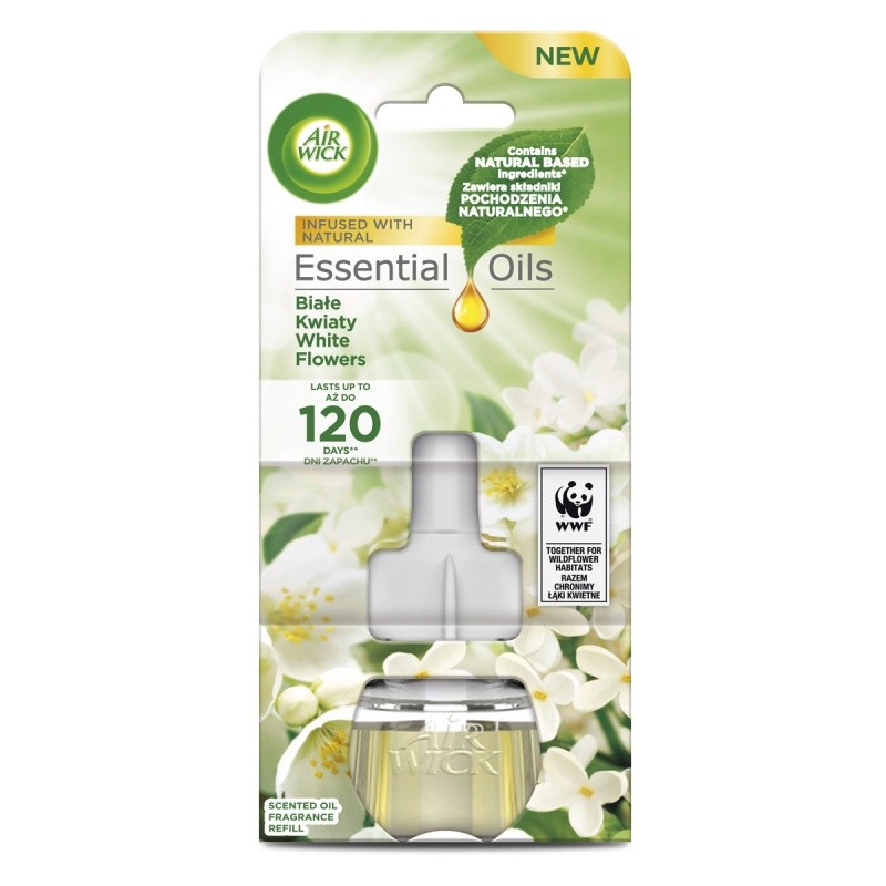 AIR WICK, ELECTRIC AIR FRESHENER, REFIL, 19ML, WHITE FLOWERS