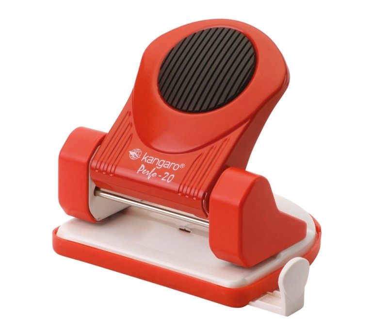 PAPER PUNCH KANGARO PERFO-20, 20 SHEETS, RED