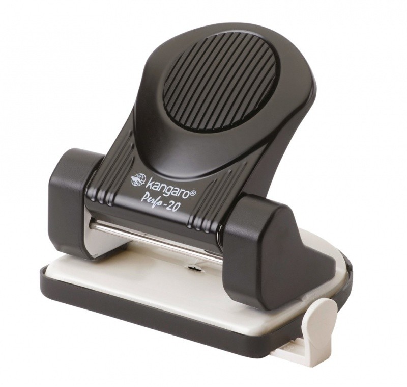 PAPER PUNCH KANGARO PERFO-20, 20 SHEETS, BLACK