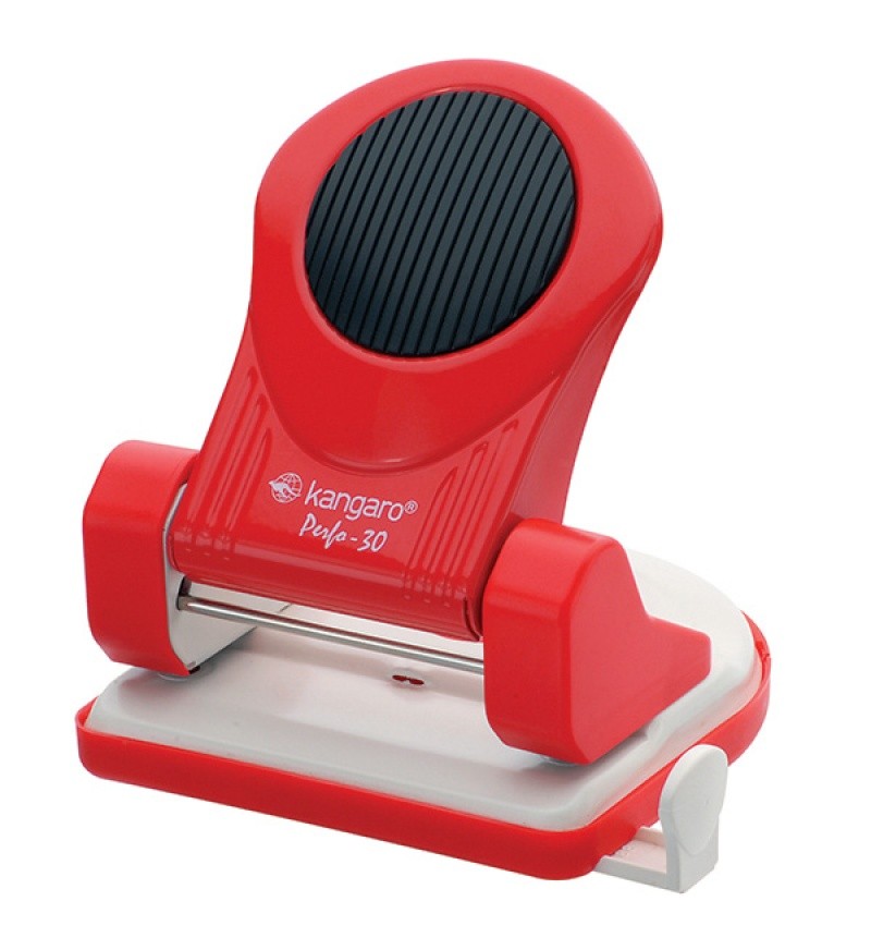 PAPER PUNCH KANGARO PERFO-30, 30 SHEETS, RED