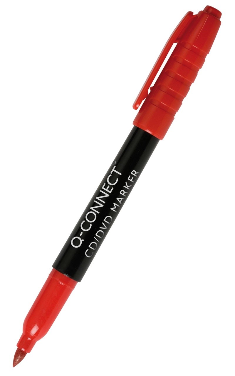 მარკერი ცალმხრივი CD/DVD Q-CONNECT წითელი 1მმ