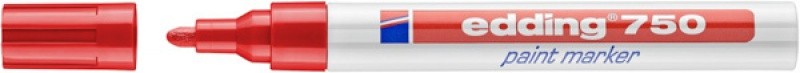 პერმანენტ ზეთოვანი მარკერი (წყალგამძლე) EDDING E-750, 2-4მმ, წითელი (ტემპერატურა გამძლე - 400°C)