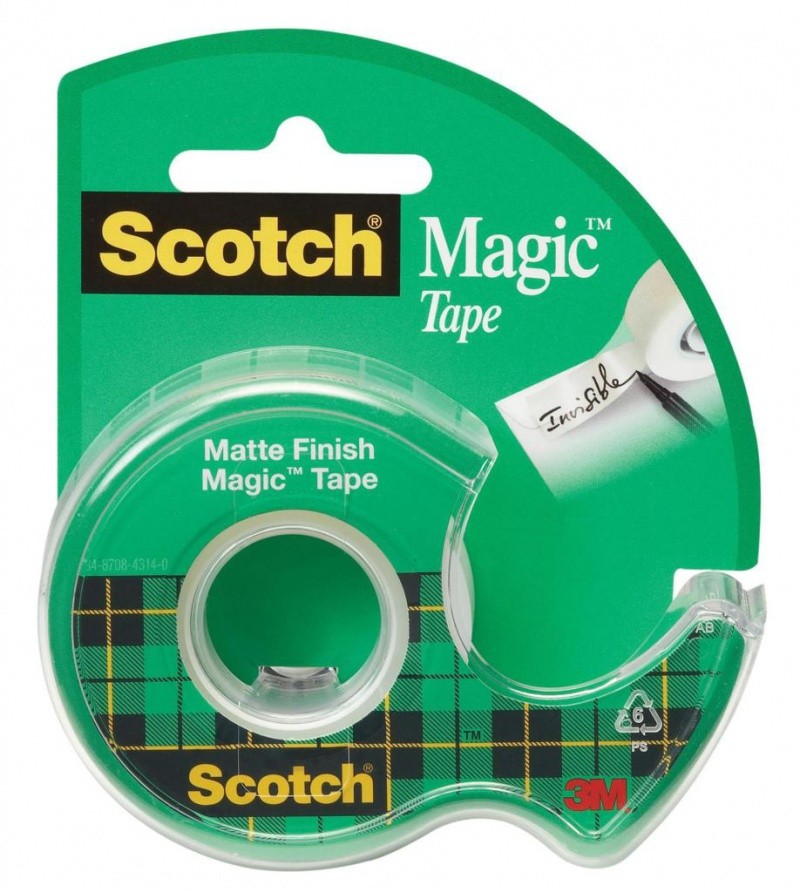 სკოჩი დისპენსერით 3M SCOTCH® MAGIC, 19მმx7.6მ