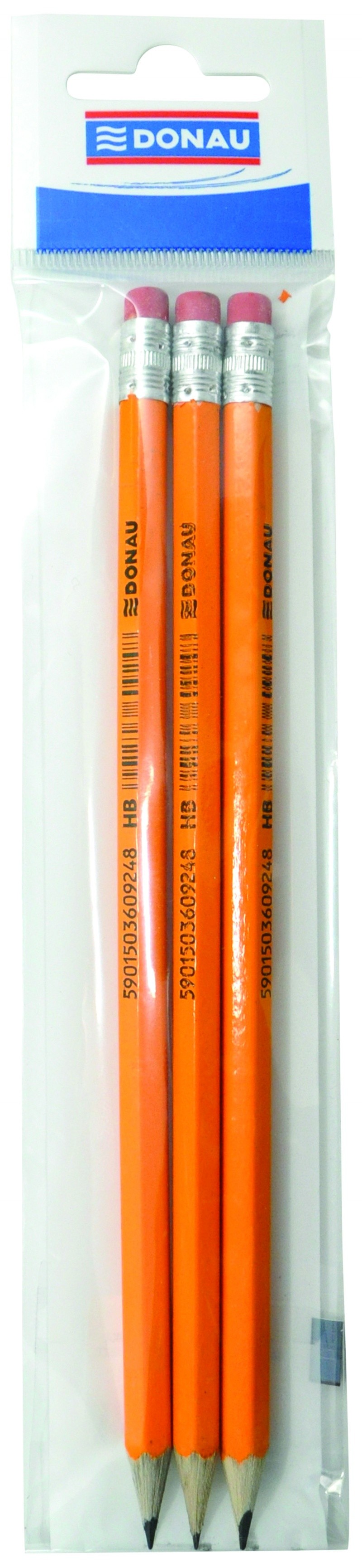 PENCIL DONAU HB, 3PCS IN POLYBAG