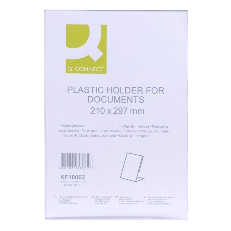 PLASTIC HOLDER FOR DOCUMENTS A4
