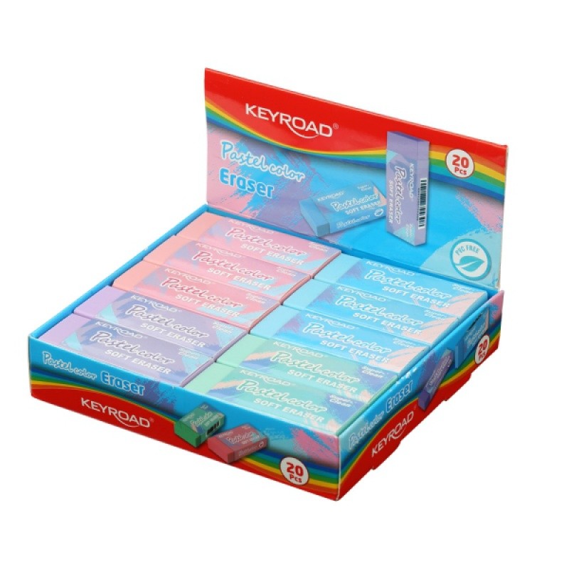 საშლელი KEYROAD Fun Pastel, 60x21x11მმ, შერეული ფერები, 1 ცალი
