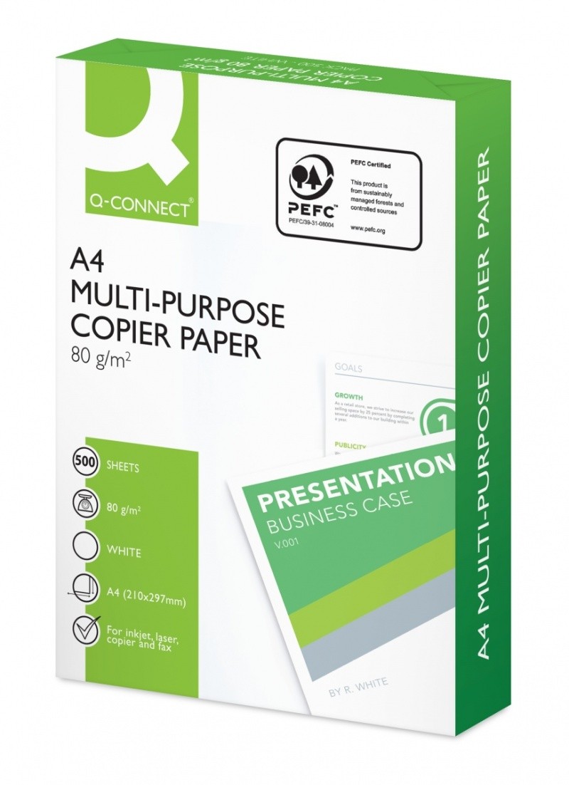 COPY PAPER A4, Q-CONNECT, CLASS "B" 80 g/m2