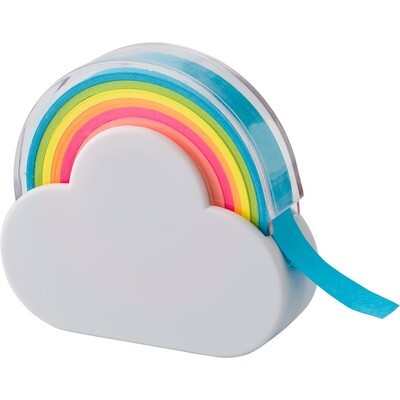 მოსანიშნი ფურცლის დისპენსერი "ECOLOR" "CLOUD" 12.5მეტრი, მწვანე, ლურჯი, ყვითელი, ნარინჯისფერი, ვარდისფერი