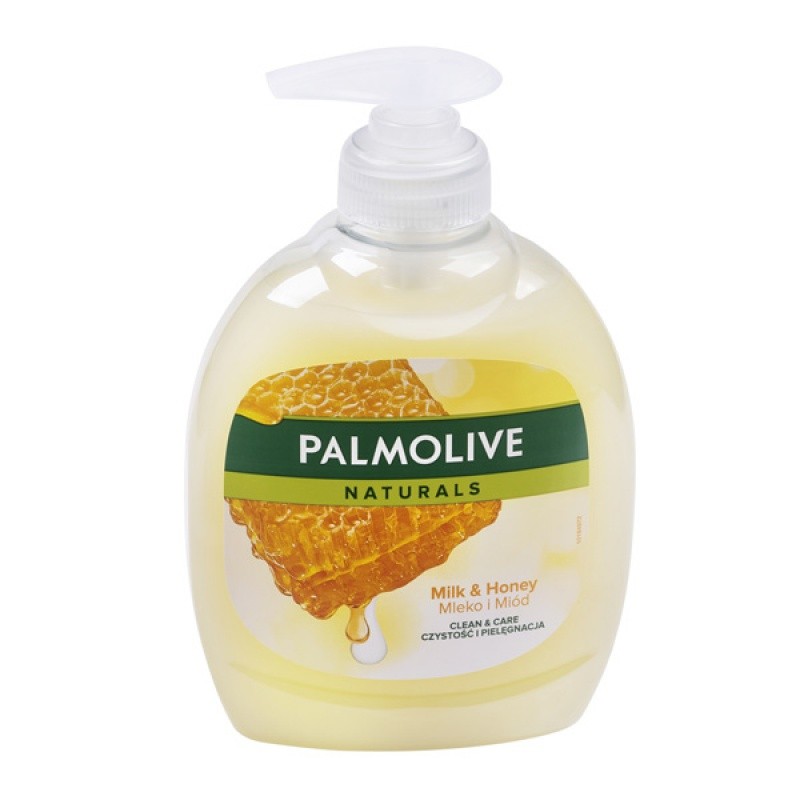 თხევადი საპონი "PALMOLIVE / პალმოლივი" 300მლ. რძე და თაფლი