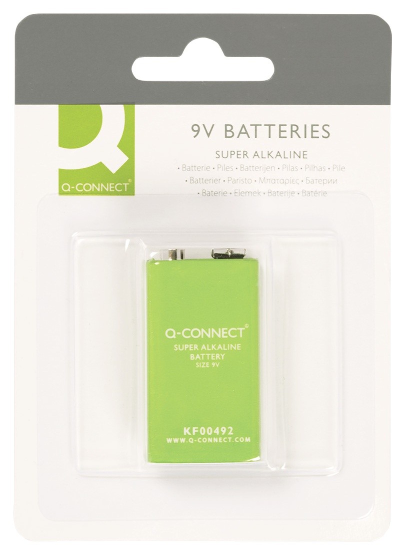 ელემენტი Q-CONNECT 9V LR61 SUPER ALKALINE (1 ცალი) მაღალი ხარისხის