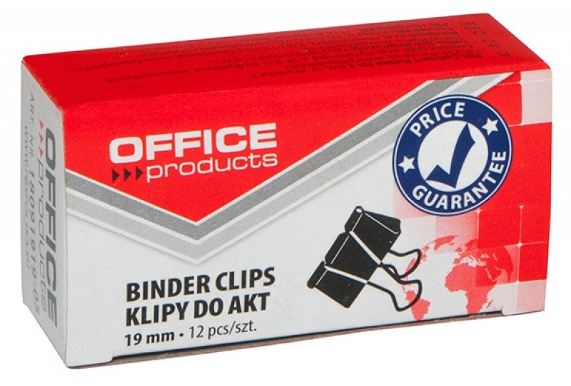 კლიპსი N19 OFFICE PRODUCTS (12 ცალიანი კოლოფი)