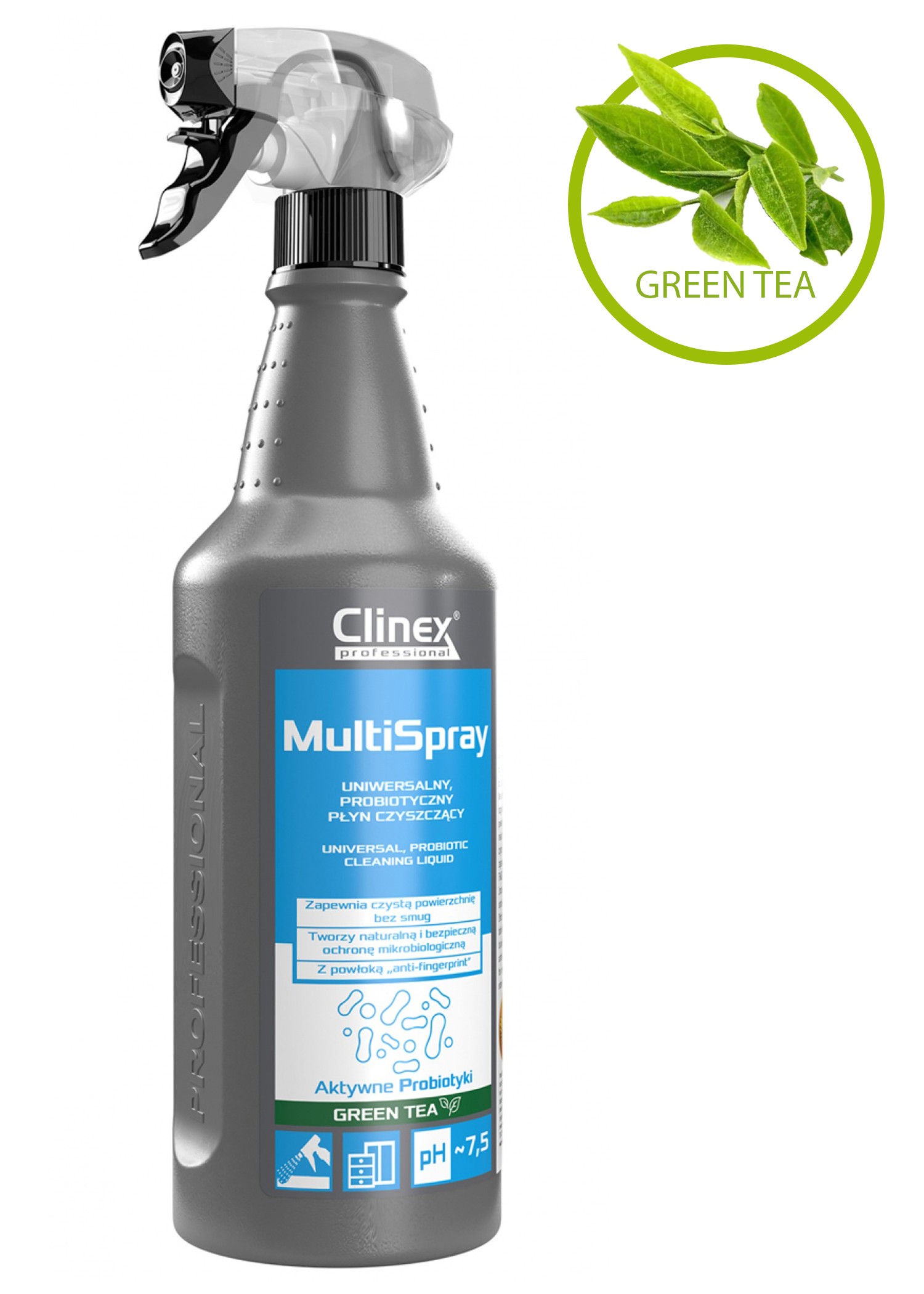 Clinex Multi Spray უნივერსალური საწმენდი სპრეი, მწვანე ჩაი, 1 ლ