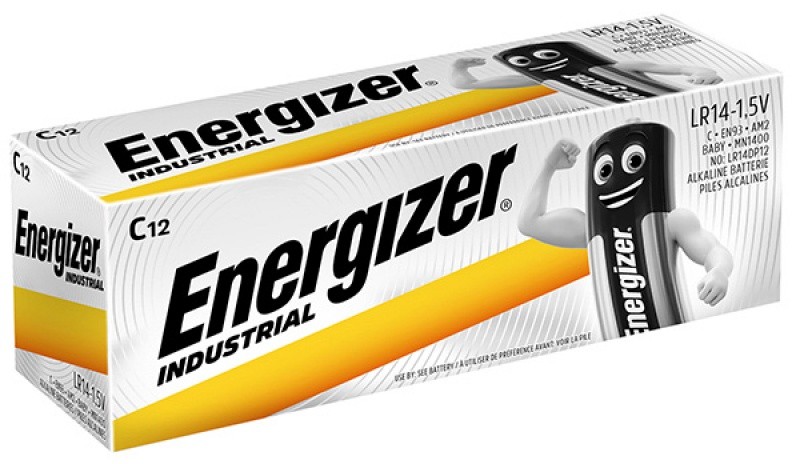 ელემენტი "ენერჯაიზერი / ENERGIZER" C LR14 (12 ცალი) (ინდუსტრიული) (უმაღლესი ხარისხი)