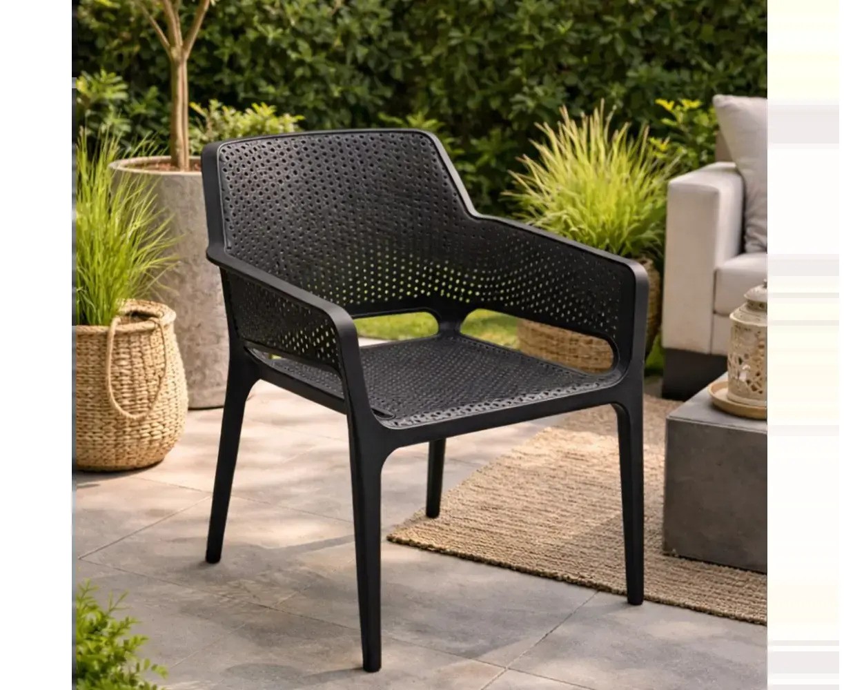 ბაღის სკამი 2000999956997 LUKA CHAIR 61.5x60x86 სმ ANTRACIT