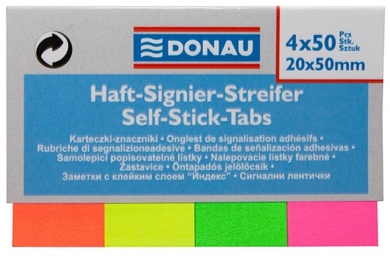 D21205 50X20 MM, BRIGHT NEON, 50 SHEETS/PAD