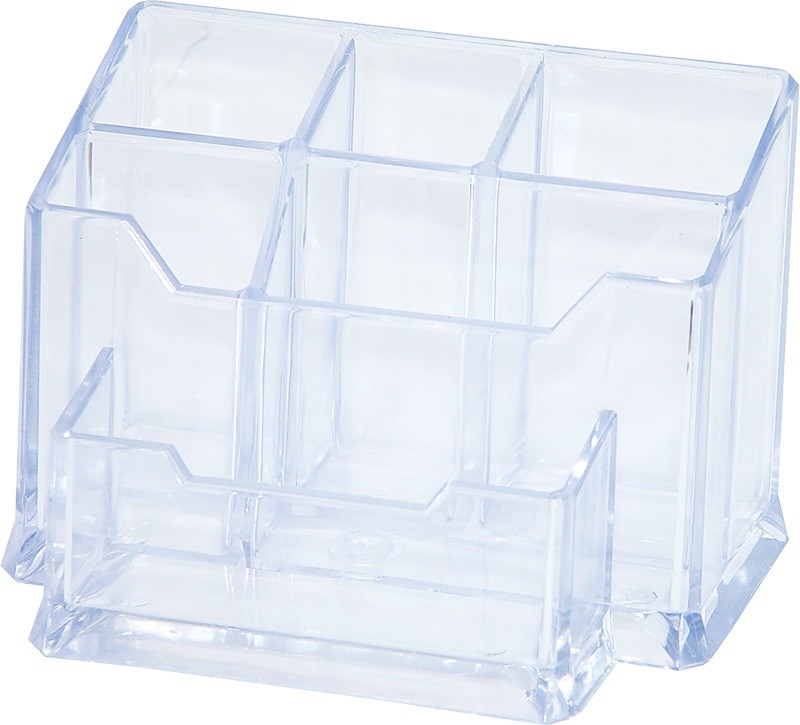 DESK ORGANIZER, DONAU, CLEAR, 155X105X101MM, 1PC COLOUR BOX
