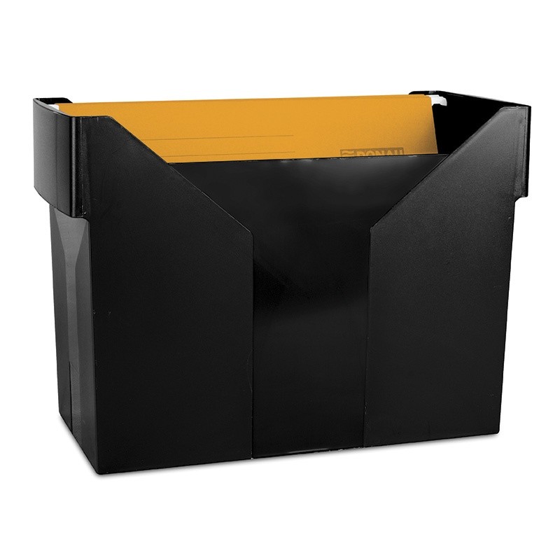 MINI ARCHIVE FILE BOX DONAU, PLASTIC, BLACK, 5 FILES FREE