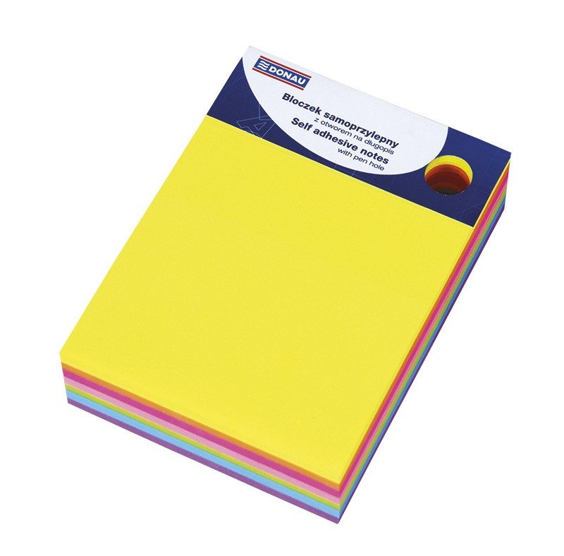 21255,SELF ADHESIVE NOTES WITH PEN WHOLE, 101X76MM, 7 COLORS/ 40 SHEETS