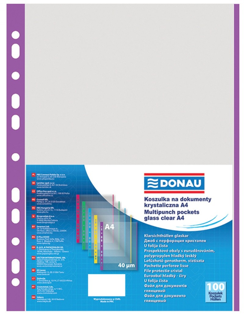 CLEAR SHEET WITH VIOLET STRIPE AND VIOLET SIDE EDGE