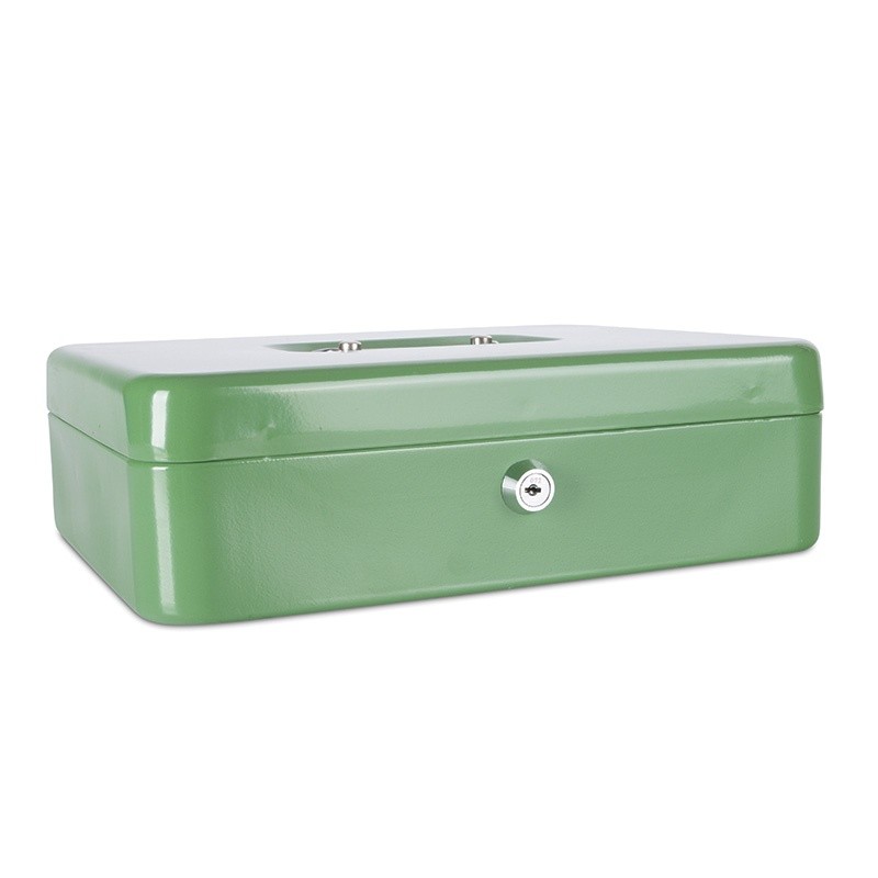 CASH BOX 12'' GREEN 300X240X90MM