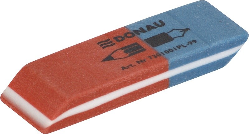 საშლელი კომბინირებული კალმის & ფანქრის DONAU 57X19X8, ლურჯი-წითელი