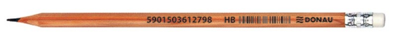 PENCIL, DONAU, HB, WITH RUBBER, CEDR WOOD, EAN