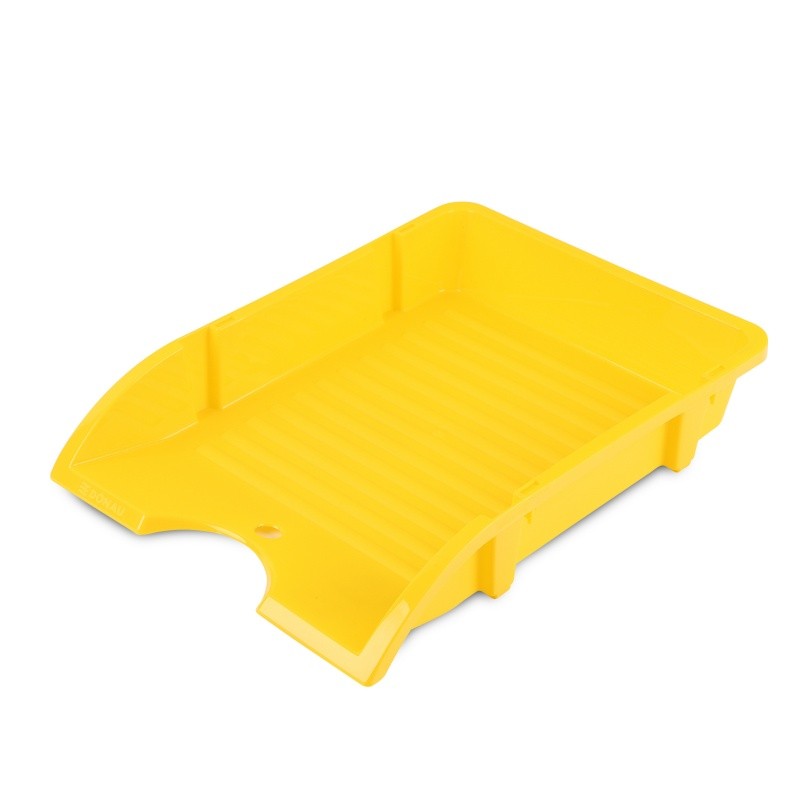 LETTER TRAY DONAU, UNBREAKABLE, SOLID, PP, A4, YELLOW
