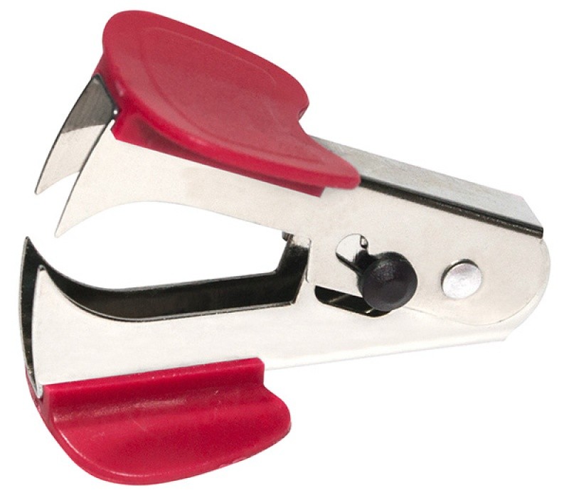 STAPLE REMOVER, DONAU, WITH LOCKAGE, RED
