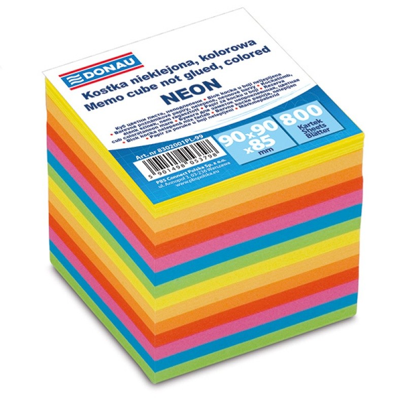 9910/E/0 COLOUR NOTES NOT GLUED, 800 SHEETS 9X9X8,5CM