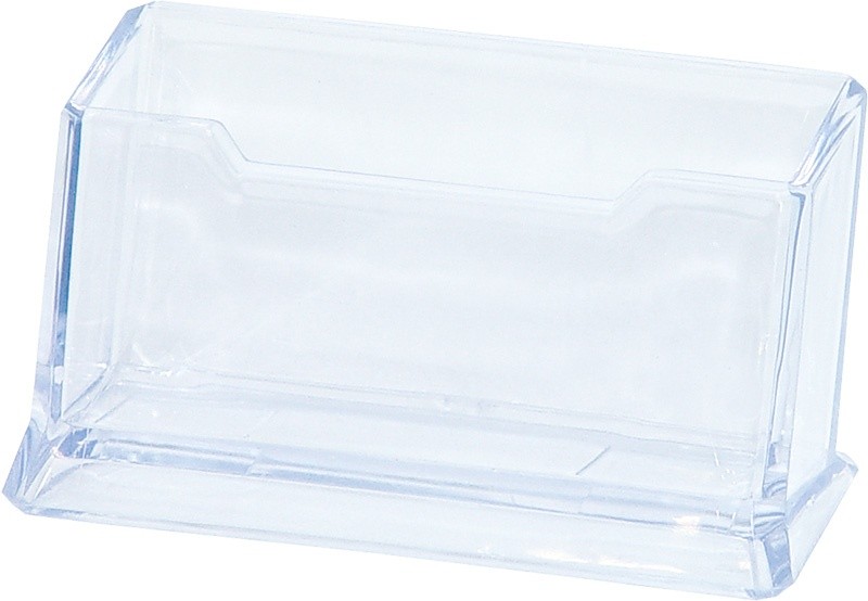 NAME CARD HOLDER, DONAU, 110X45X55MM, CLEAR 1PC COLOUR BOX