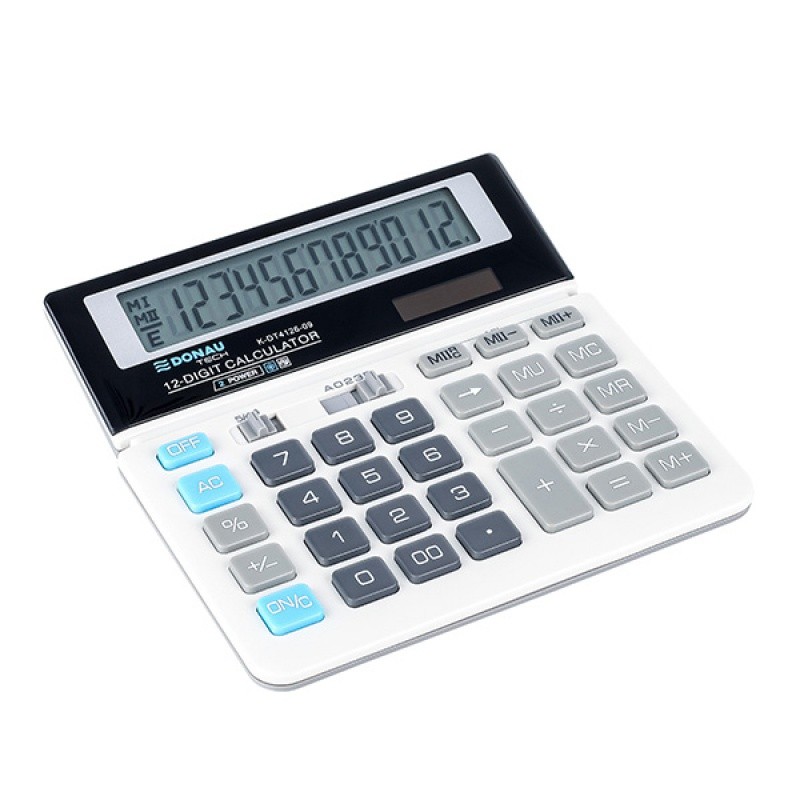 DESKTOP CALCULATOR DONAU TECH, K-DT4126, 155x152x28 MM, WHITE