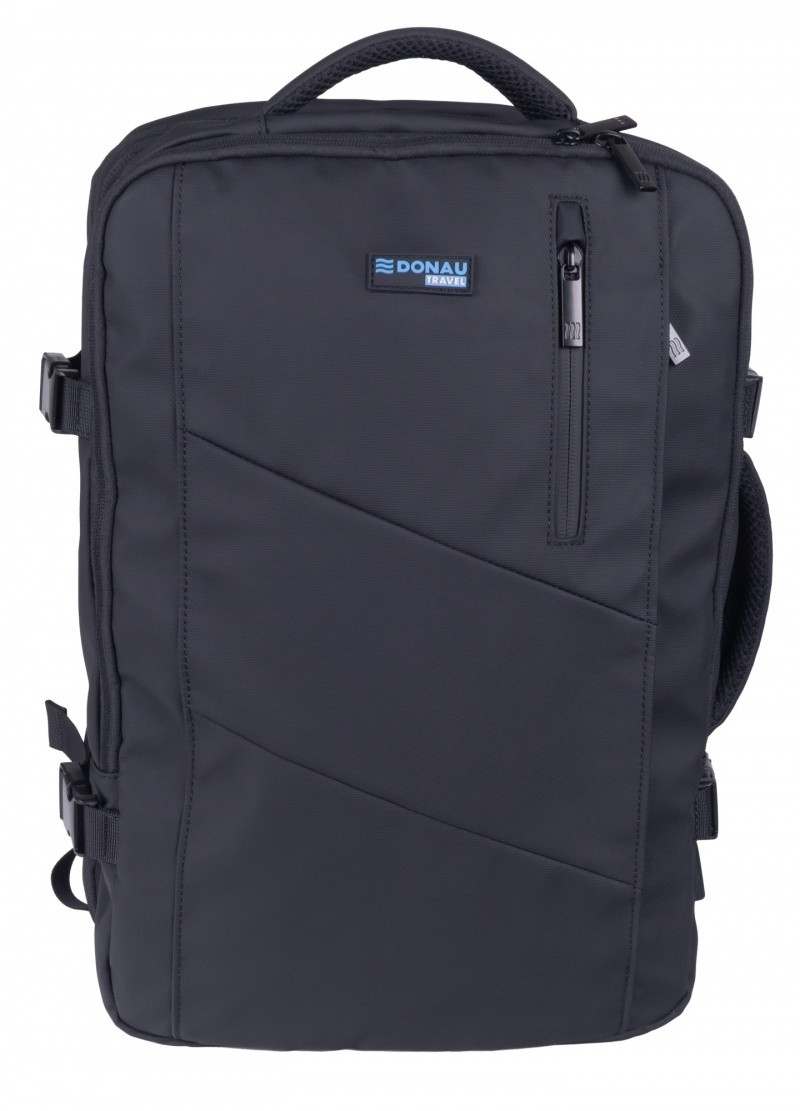 BACKPACK DONAU TRAVEL, PRAGUE, 17", 32L, USB + CABLE, BLACK