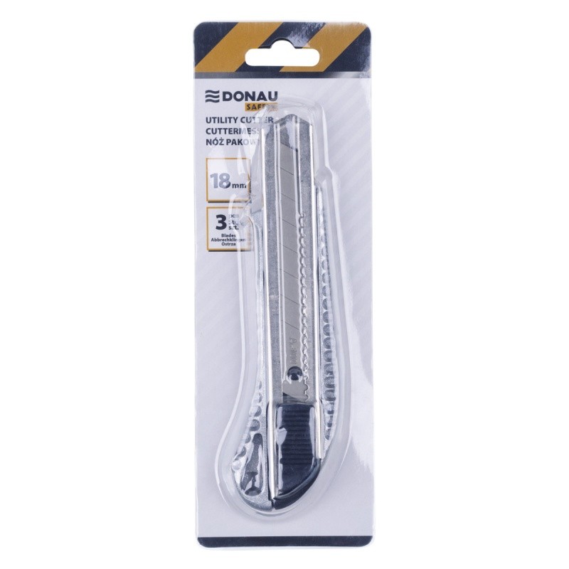 UTILITY CUTTER, DONAU SAFETY, REMOVABLE BLADES, ALUMINIUM ALLOY