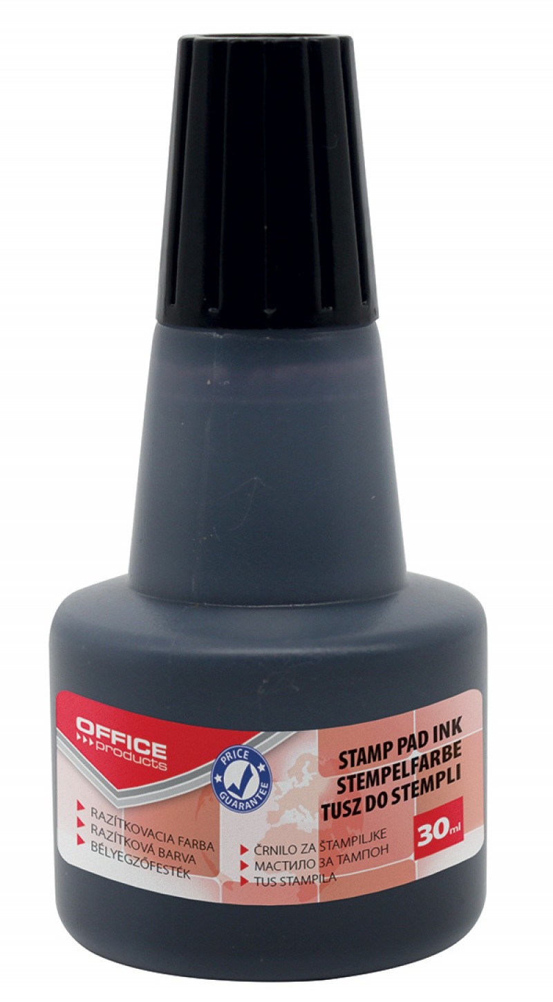 STAMP PAD INK, OFFICE PRODUCTS, 30ML, BLACK /KF25105