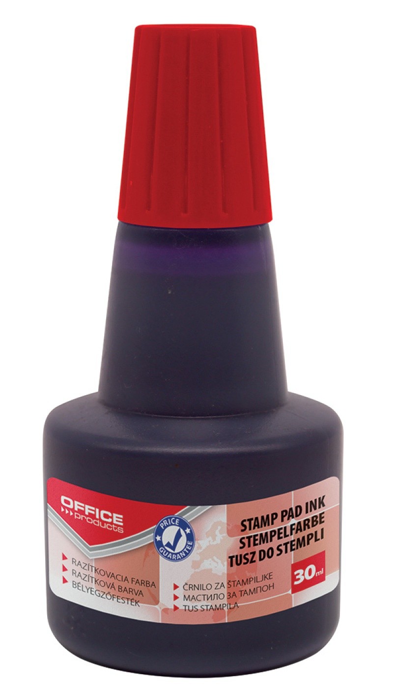 STAMP PAD INK, OFFICE PRODUCTS, 30ML, RED /KF25108