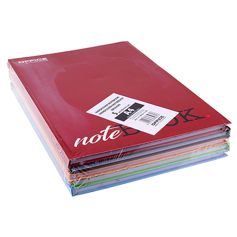 HARDCOVER NOTEBOOK OP A4 96 SHEETS RULE, WITH MARGIN 55GSM