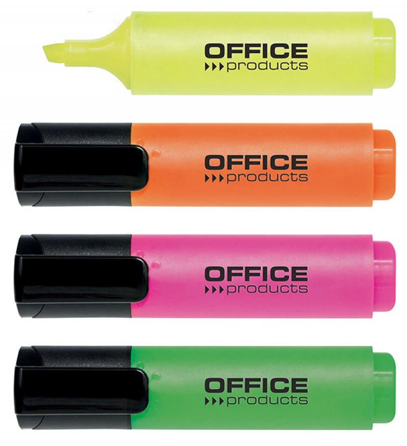 HIGHLIGHTER, OFFICE PRODUCTS, 2-5MM, 4 PCS WALLET