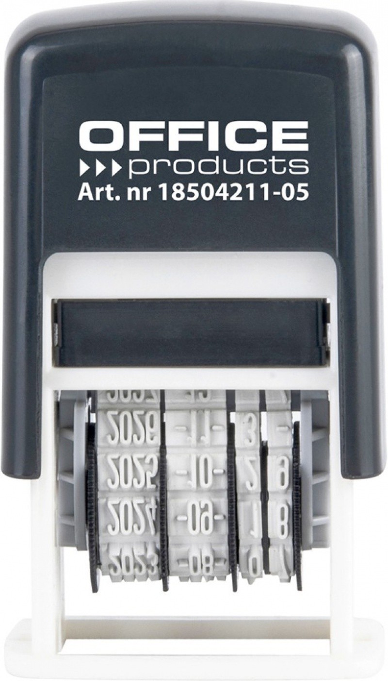 SELF-INKING DATE STAMP WITH INK, OFFICE PRODUCTS, ISO, BLACK