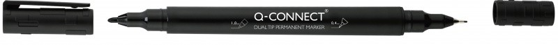 MARKER CD/DVD, Q-CONNECT, DUAL, 0,4MM AND 1MM, BLACK