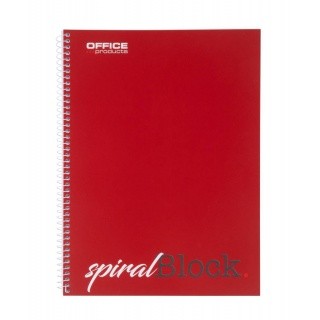 SPIRAL BOOK, OFFICE PRODUCTS, A4, 80 SHEETS, 1 LINE, 70 GSM, CLARET